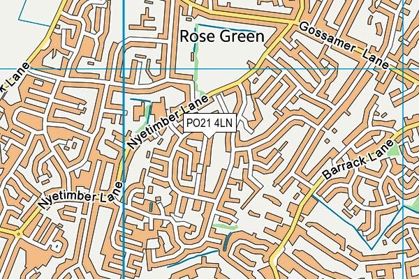 PO21 4LN map - OS VectorMap District (Ordnance Survey)