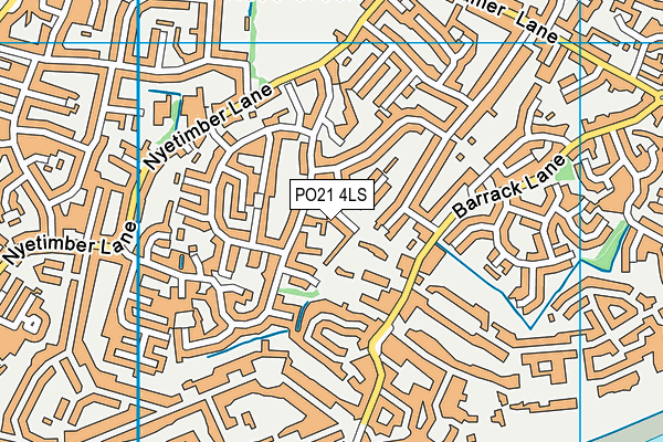 PO21 4LS map - OS VectorMap District (Ordnance Survey)