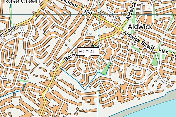 PO21 4LT map - OS VectorMap District (Ordnance Survey)