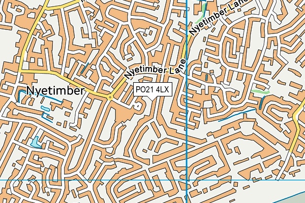 PO21 4LX map - OS VectorMap District (Ordnance Survey)