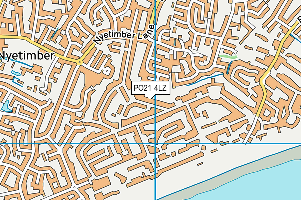 PO21 4LZ map - OS VectorMap District (Ordnance Survey)