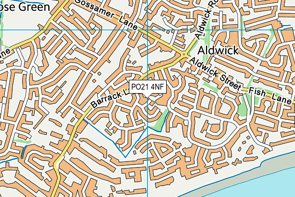 PO21 4NF map - OS VectorMap District (Ordnance Survey)