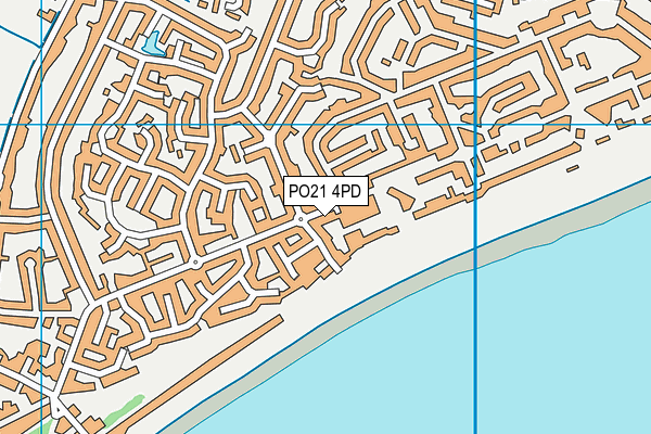 PO21 4PD map - OS VectorMap District (Ordnance Survey)