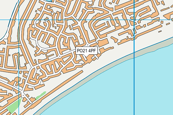 PO21 4PF map - OS VectorMap District (Ordnance Survey)