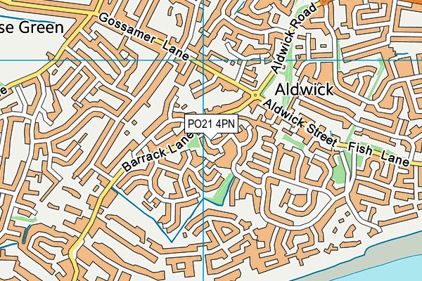 PO21 4PN map - OS VectorMap District (Ordnance Survey)