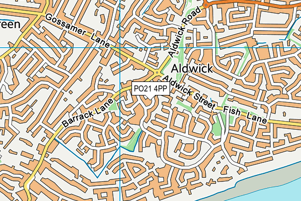 PO21 4PP map - OS VectorMap District (Ordnance Survey)