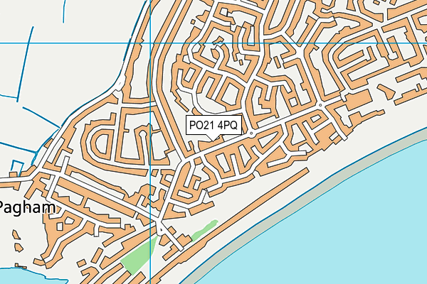 PO21 4PQ map - OS VectorMap District (Ordnance Survey)