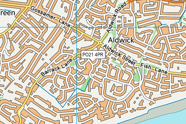 PO21 4PR map - OS VectorMap District (Ordnance Survey)