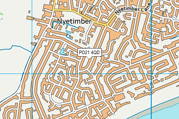 PO21 4QD map - OS VectorMap District (Ordnance Survey)