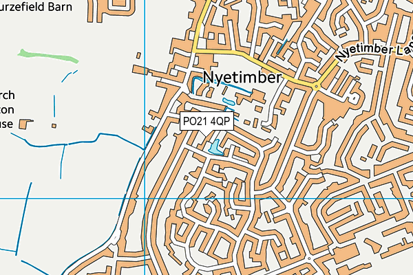 PO21 4QP map - OS VectorMap District (Ordnance Survey)