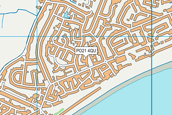 PO21 4QU map - OS VectorMap District (Ordnance Survey)