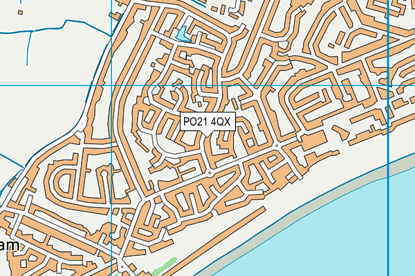 PO21 4QX map - OS VectorMap District (Ordnance Survey)