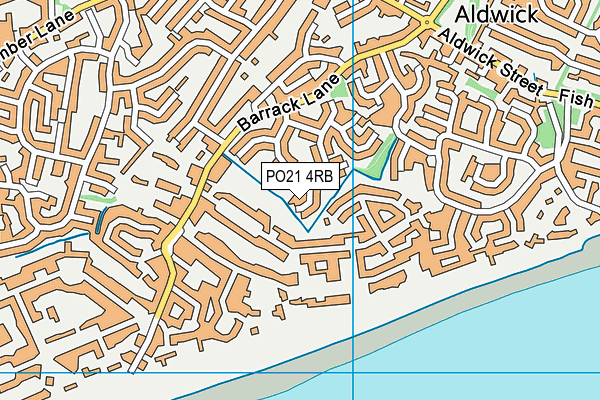 PO21 4RB map - OS VectorMap District (Ordnance Survey)