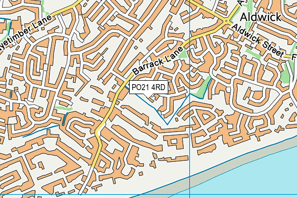 PO21 4RD map - OS VectorMap District (Ordnance Survey)