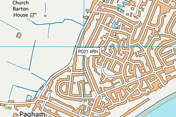 PO21 4RH map - OS VectorMap District (Ordnance Survey)