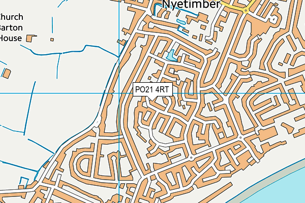 PO21 4RT map - OS VectorMap District (Ordnance Survey)