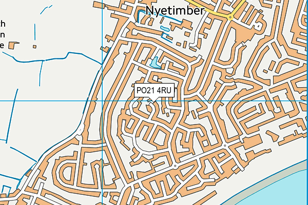 PO21 4RU map - OS VectorMap District (Ordnance Survey)