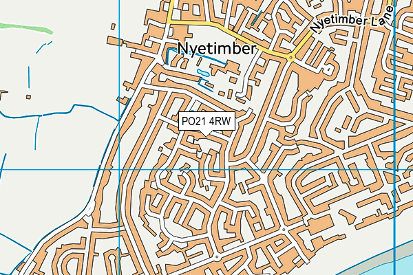 PO21 4RW map - OS VectorMap District (Ordnance Survey)