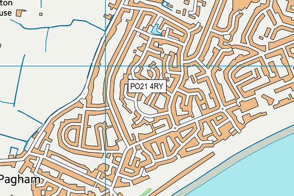 PO21 4RY map - OS VectorMap District (Ordnance Survey)