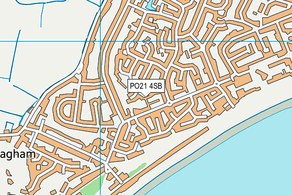 PO21 4SB map - OS VectorMap District (Ordnance Survey)