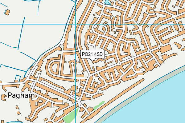 PO21 4SD map - OS VectorMap District (Ordnance Survey)