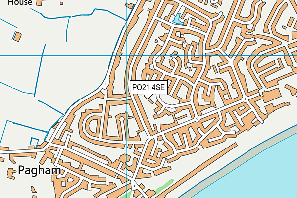 PO21 4SE map - OS VectorMap District (Ordnance Survey)