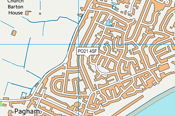 PO21 4SF map - OS VectorMap District (Ordnance Survey)