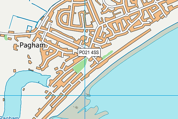 PO21 4SS map - OS VectorMap District (Ordnance Survey)