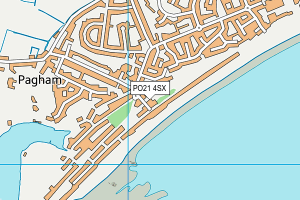 PO21 4SX map - OS VectorMap District (Ordnance Survey)