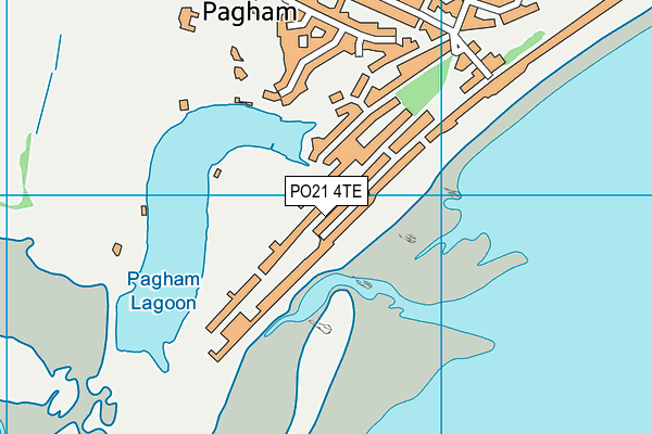 PO21 4TE map - OS VectorMap District (Ordnance Survey)