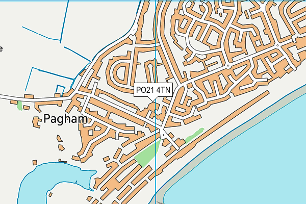 PO21 4TN map - OS VectorMap District (Ordnance Survey)