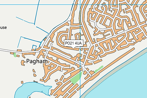 PO21 4UA map - OS VectorMap District (Ordnance Survey)