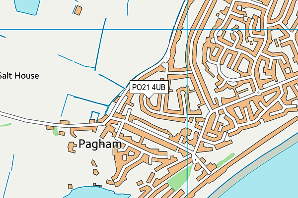PO21 4UB map - OS VectorMap District (Ordnance Survey)