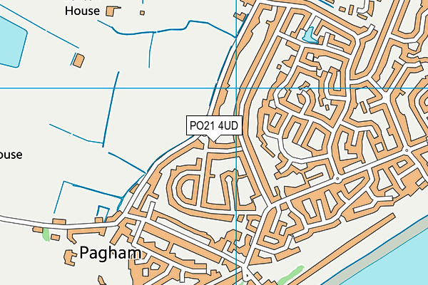 PO21 4UD map - OS VectorMap District (Ordnance Survey)