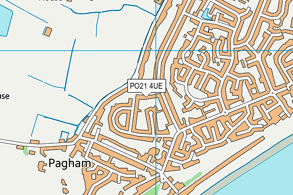 PO21 4UE map - OS VectorMap District (Ordnance Survey)