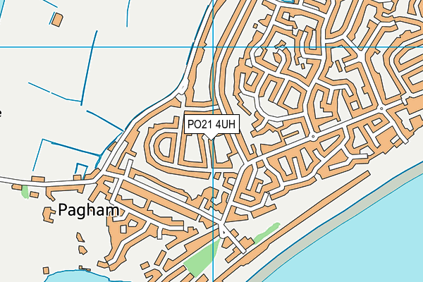 PO21 4UH map - OS VectorMap District (Ordnance Survey)