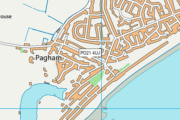 PO21 4UJ map - OS VectorMap District (Ordnance Survey)