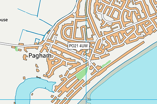 PO21 4UW map - OS VectorMap District (Ordnance Survey)