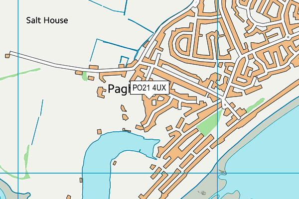 PO21 4UX map - OS VectorMap District (Ordnance Survey)