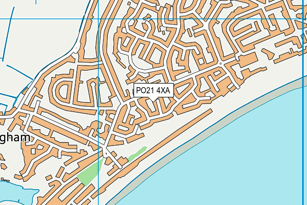 PO21 4XA map - OS VectorMap District (Ordnance Survey)
