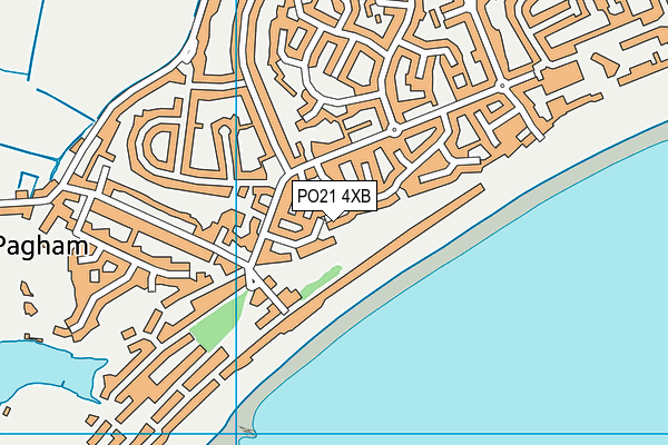 PO21 4XB map - OS VectorMap District (Ordnance Survey)