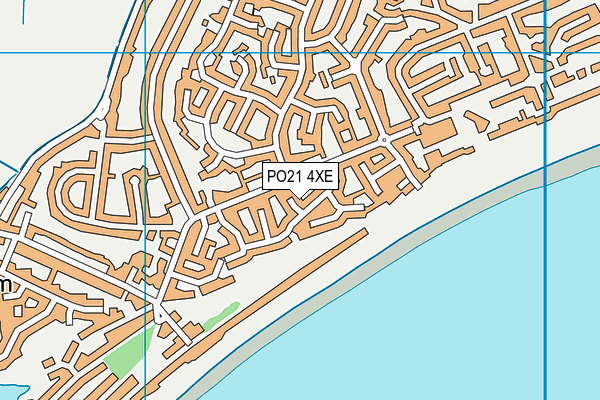 PO21 4XE map - OS VectorMap District (Ordnance Survey)