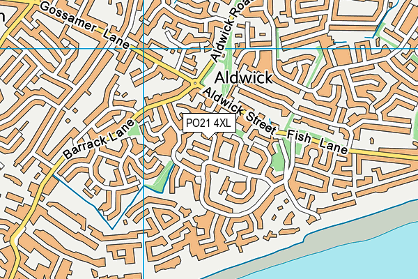 PO21 4XL map - OS VectorMap District (Ordnance Survey)