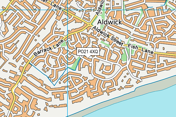 PO21 4XQ map - OS VectorMap District (Ordnance Survey)