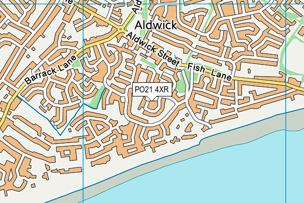 PO21 4XR map - OS VectorMap District (Ordnance Survey)