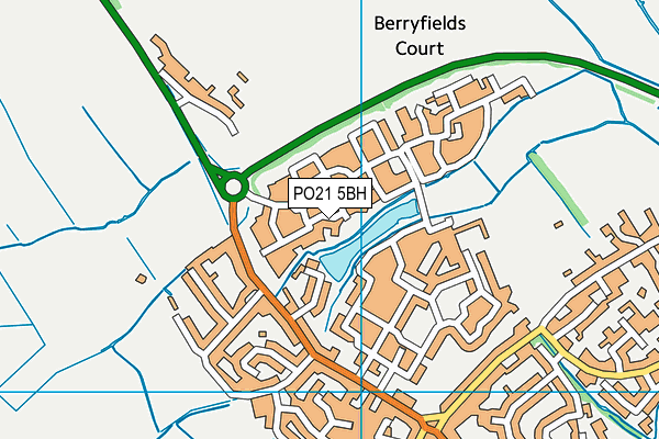 PO21 5BH map - OS VectorMap District (Ordnance Survey)