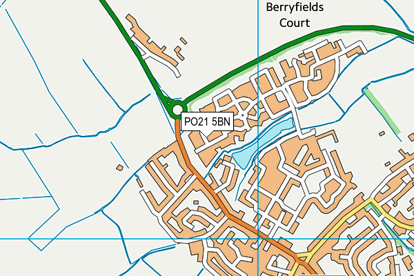 PO21 5BN map - OS VectorMap District (Ordnance Survey)