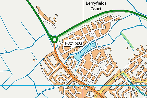 PO21 5BQ map - OS VectorMap District (Ordnance Survey)