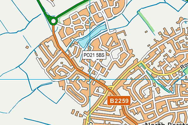 PO21 5BS map - OS VectorMap District (Ordnance Survey)