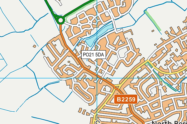 PO21 5DA map - OS VectorMap District (Ordnance Survey)